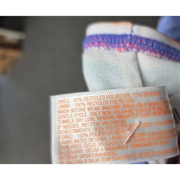 Girls Cat & Jack Striped Bikini Set With Side Tie Bottoms & One-Shoulder Top Mul - Picture 9 of 10